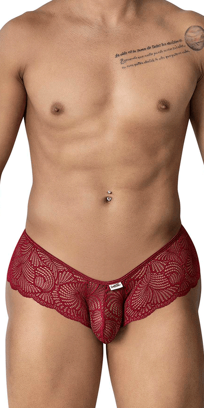 Candyman 99907 Lace Trunks Burgundy