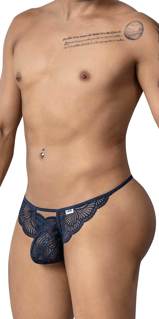 Candyman 99910 Lace Thongs Navy