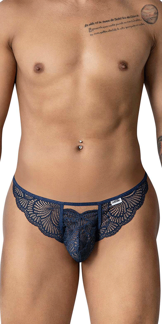 Candyman 99910 Lace Thongs Navy
