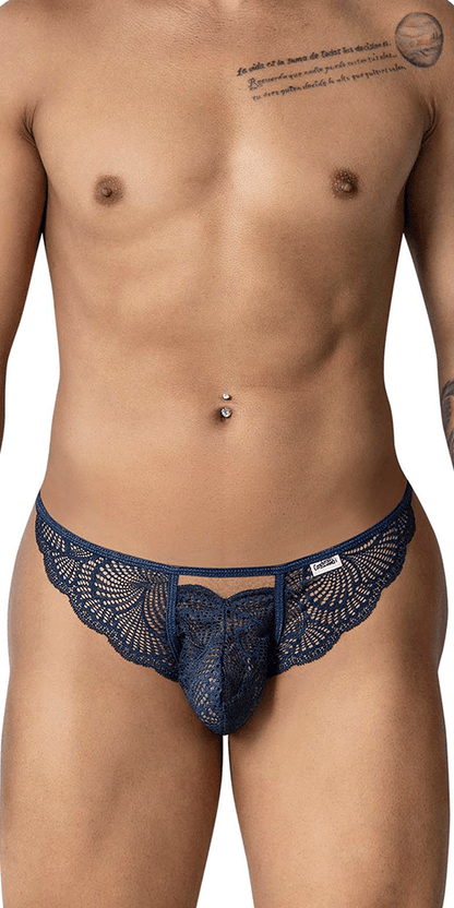 Candyman 99910 Lace Thongs Navy