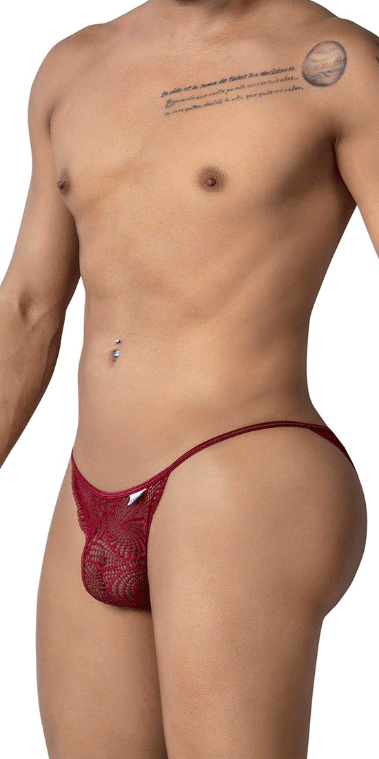 Candyman 99914 Lace Briefs Burgundy