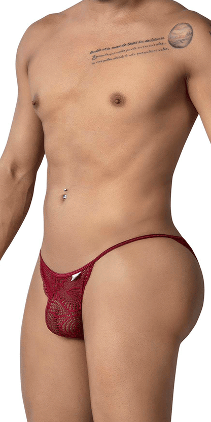 Candyman 99914 Lace Briefs Burgundy