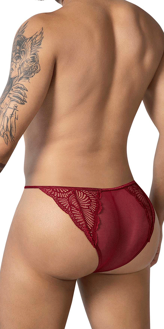 Candyman 99914 Lace Briefs Burgundy