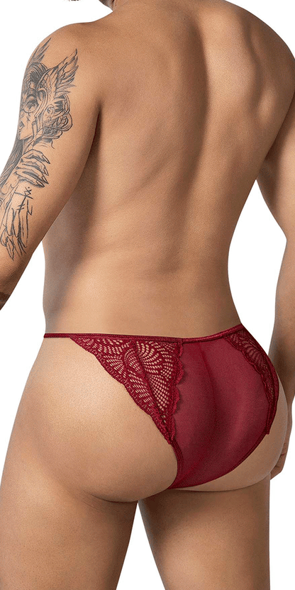 Candyman 99914 Lace Briefs Burgundy