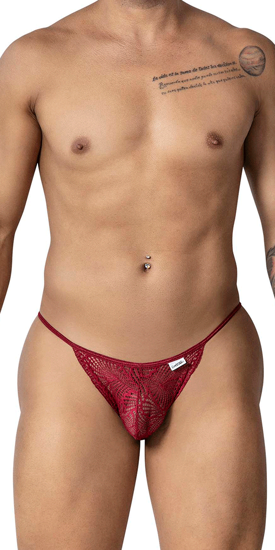 Candyman 99914 Lace Briefs Burgundy