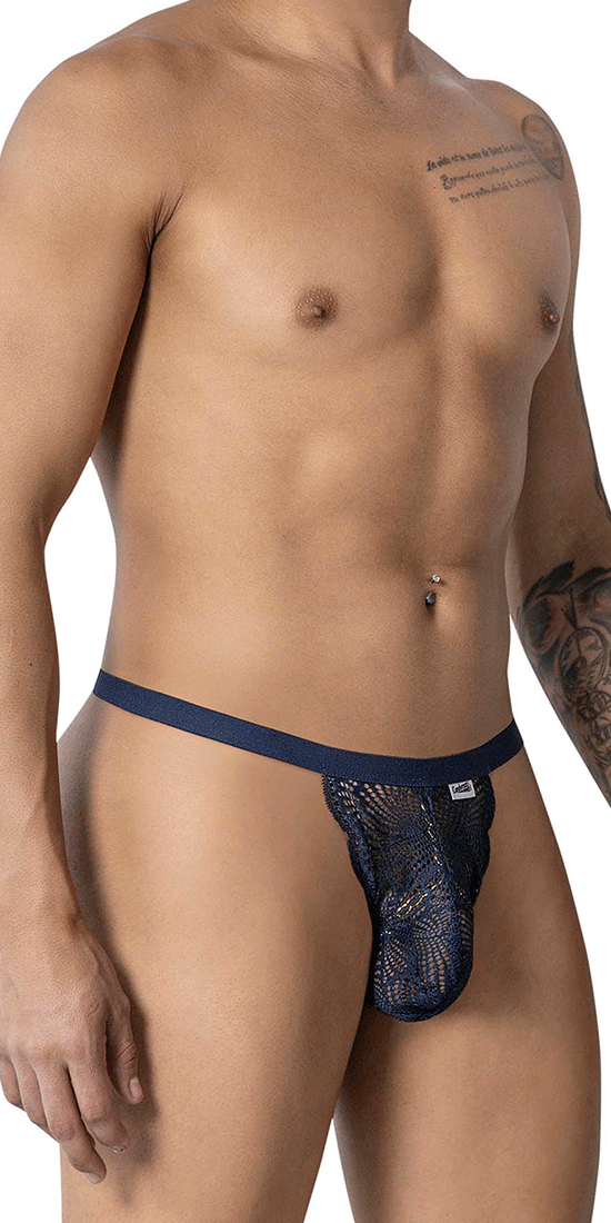 Candyman 99915 Lace Thongs Navy