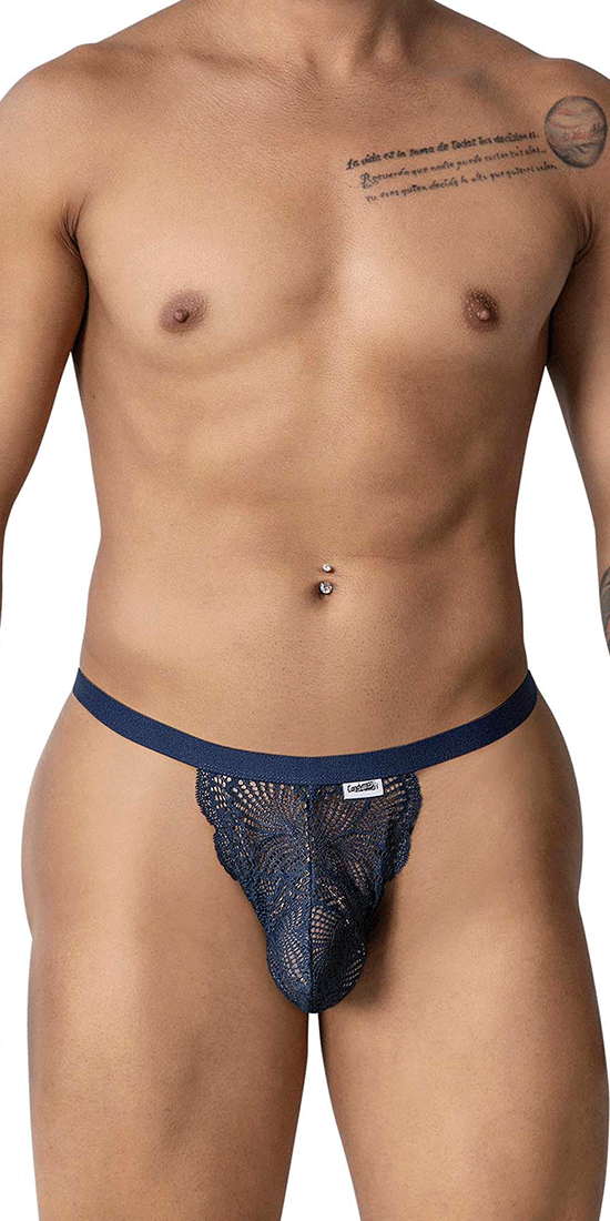 Candyman 99915 Lace Thongs Navy
