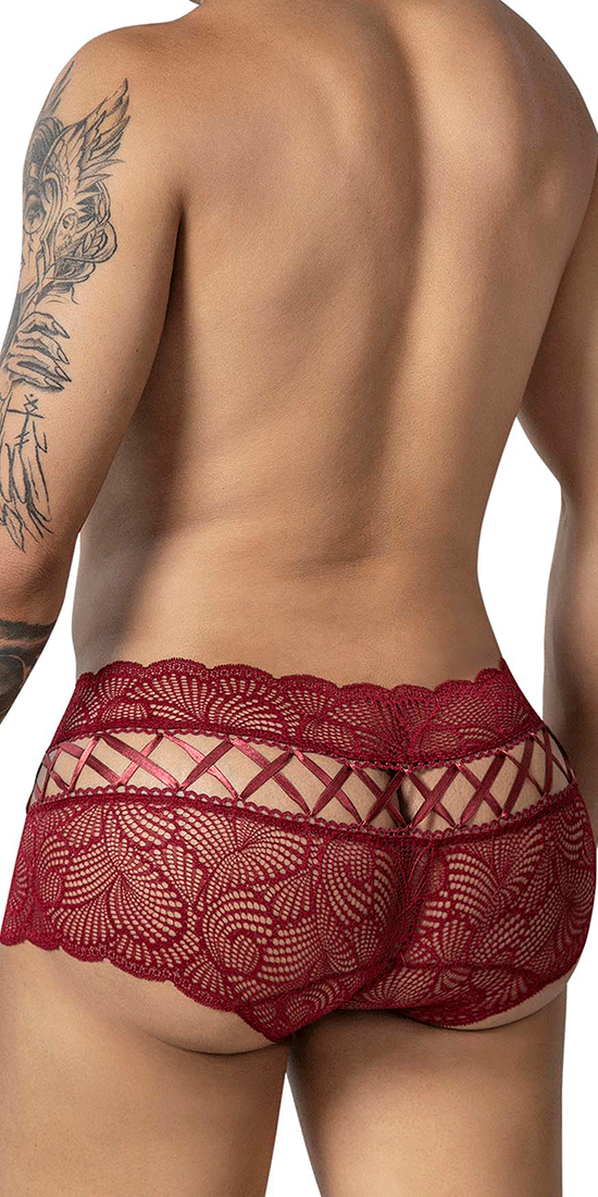 Candyman 99916 Lace Trunks Burgundy