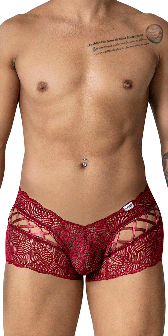 Candyman 99916 Lace Trunks Burgundy