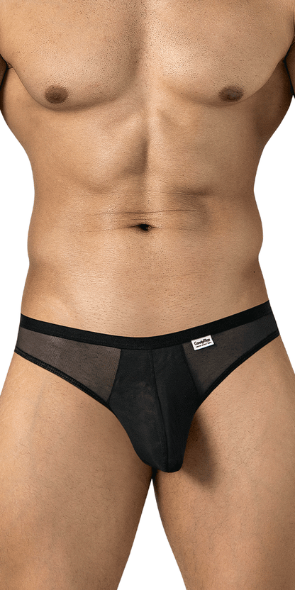 Candyman 99971 Mesh-lace Thongs Black