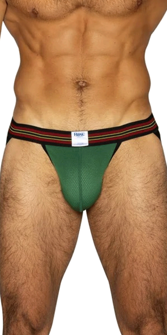 Bike Athletic Bas305 Mesh Jockstrap Green