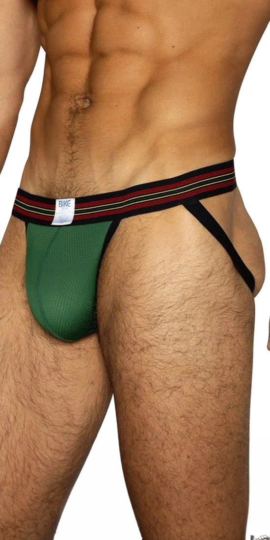 Bike Athletic Bas305 Mesh Jockstrap Green