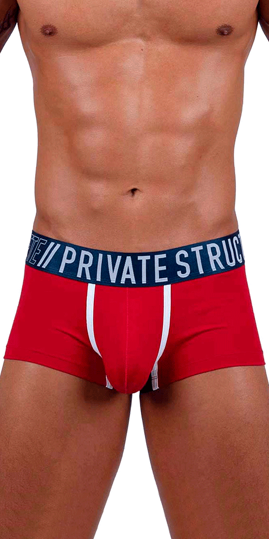 Private Structure Baut4389 Athlete Trunks Red Falcon