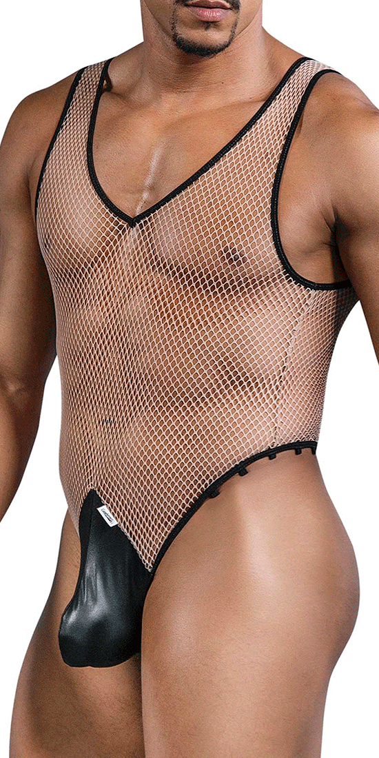 Candyman 99858 Fishnet Bodysuit Black