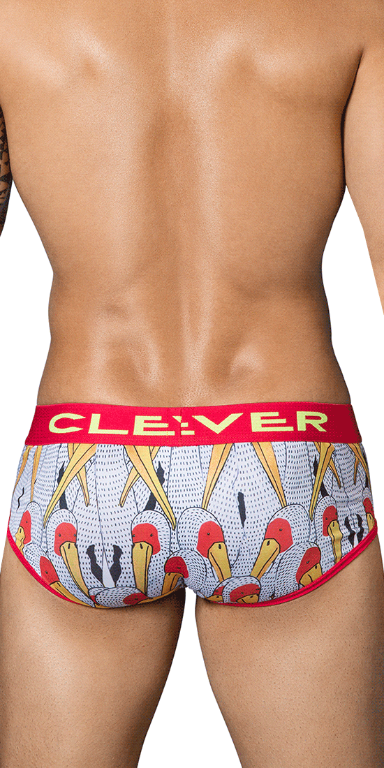 Clever 5340 Matches Piping Briefs White