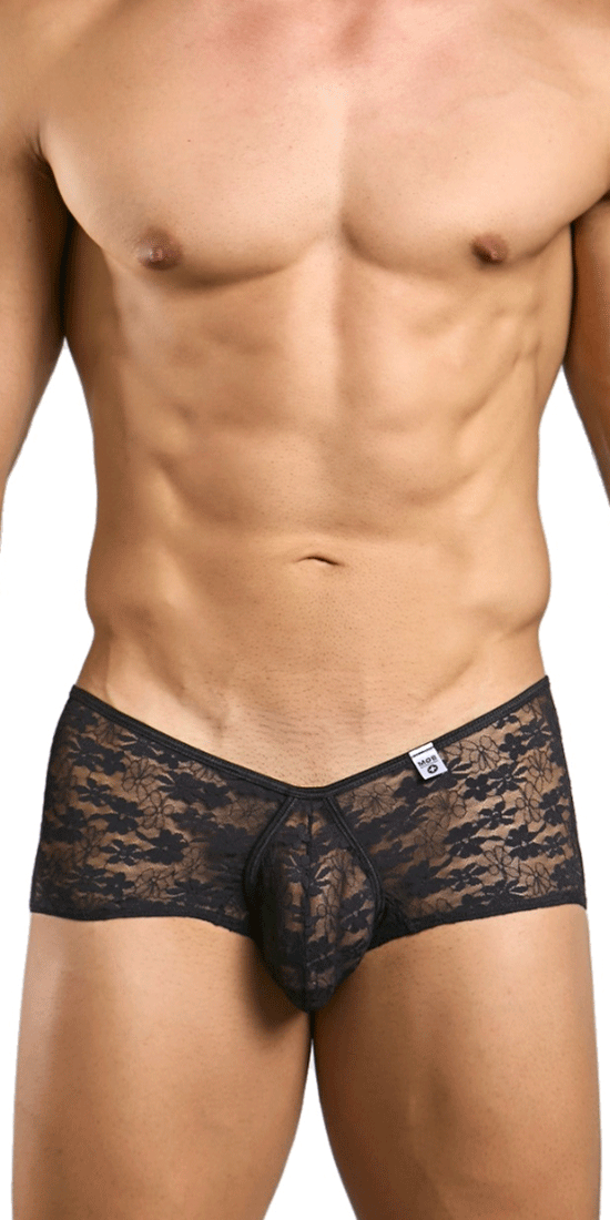 Malebasics Mbl83 Loop Cheeky Trunks Black Lace