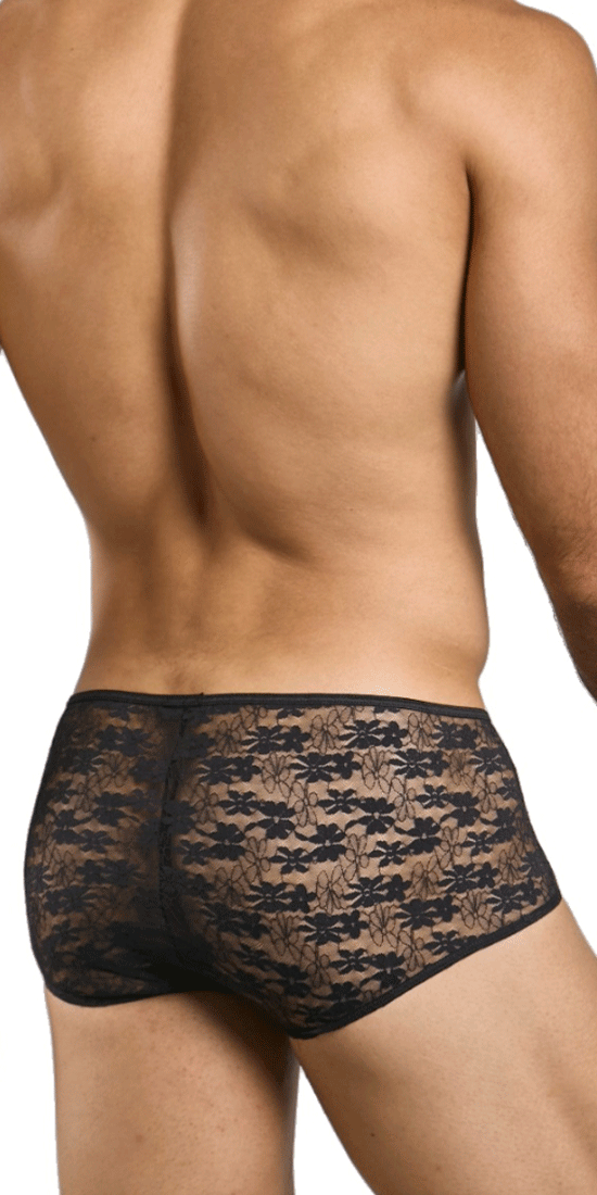 Malebasics Mbl83 Loop Cheeky Trunks Black Lace
