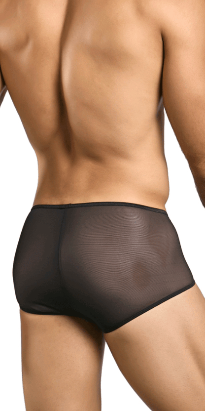Malebasics Mbl83 Loop Cheeky Trunks Black Mesh