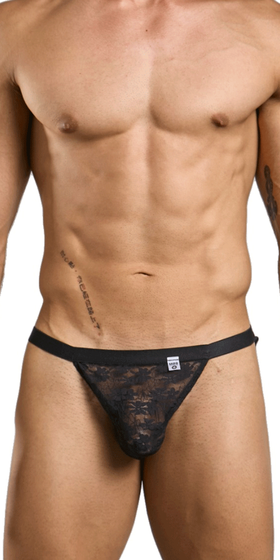 Malebasics Mbl85 Y Sexy Thongs Black Lace