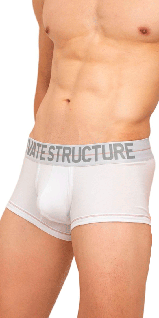 Private Structure Moux4103 Mo Lite Mid Waist Trunks White