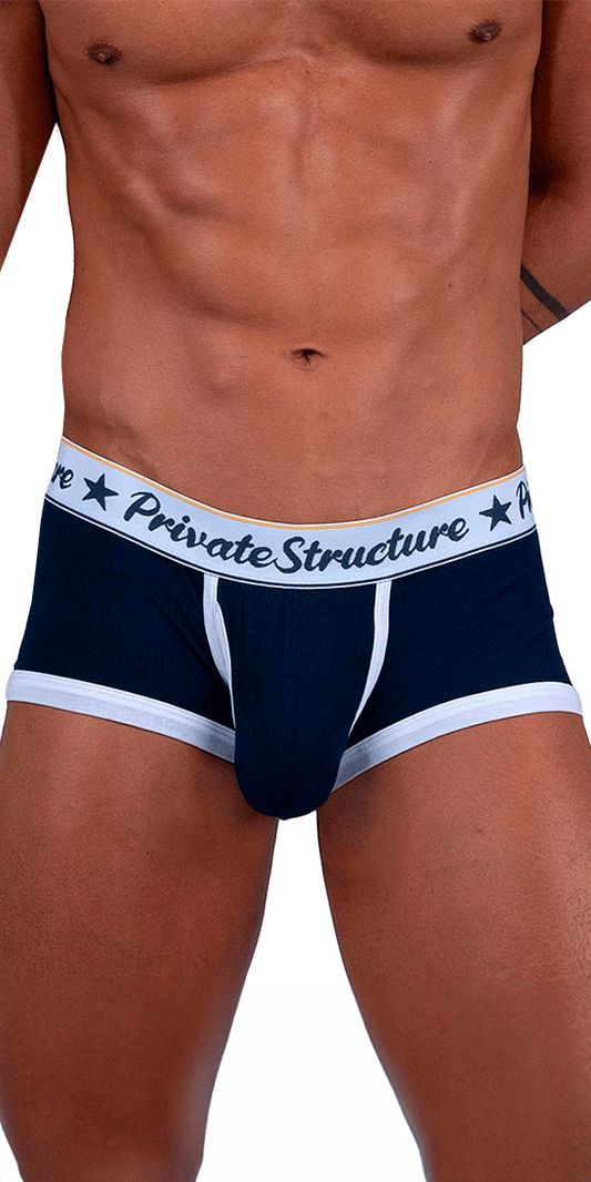 Private Structure Scus4530 Classic Mid Waist Trunks Navy