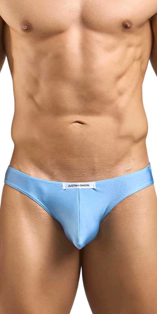 Justin+simon Xsj01 Classic Silky Bikini Baby Blue