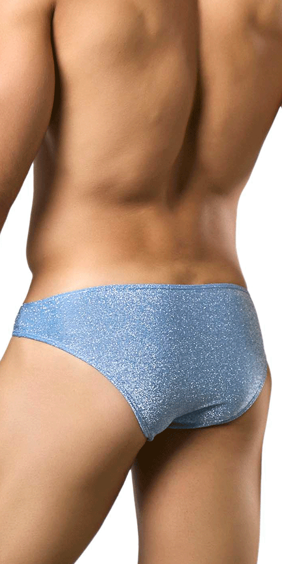 Justin+simon Xsj01 Classic Silky Bikini Lurex Blue