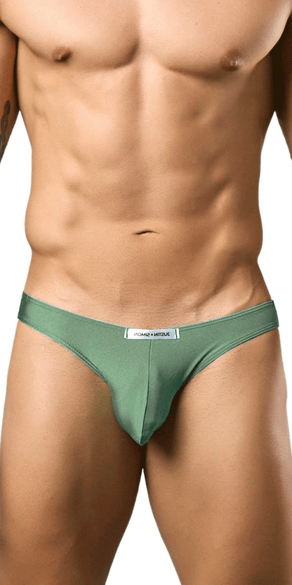 Justin+simon Xsj01 Classic Silky Bikini New Green