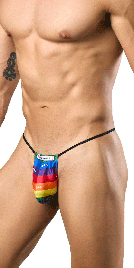 Justin+simon Xsj02 Silky G-string Bulge Pride Flag