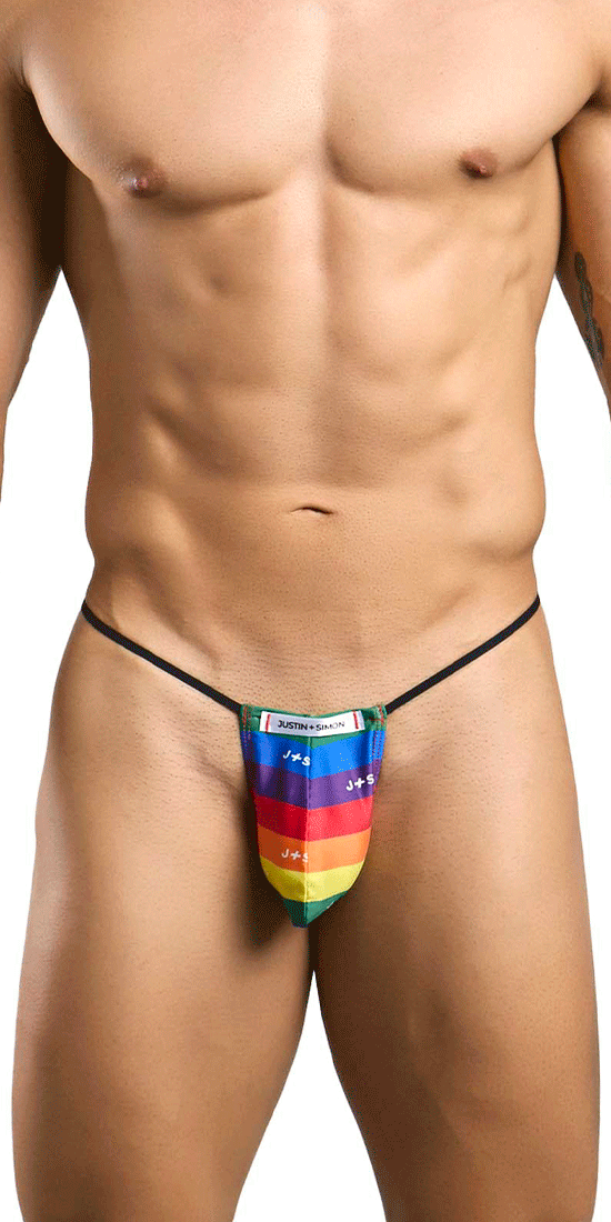 Justin+simon Xsj02 Silky G-string Bulge Pride Flag