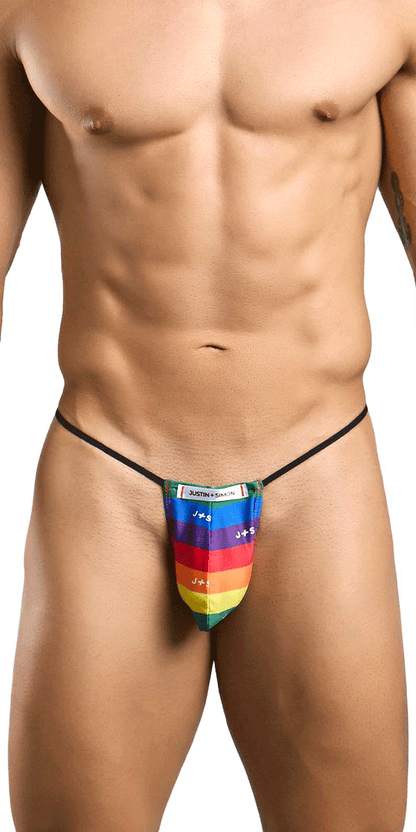Justin+simon Xsj02 Silky G-string Bulge Pride Flag