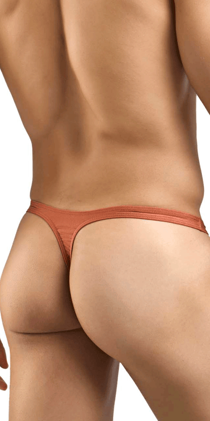 Justin+simon Xsj03 Silky Sexy Thongs Ochre