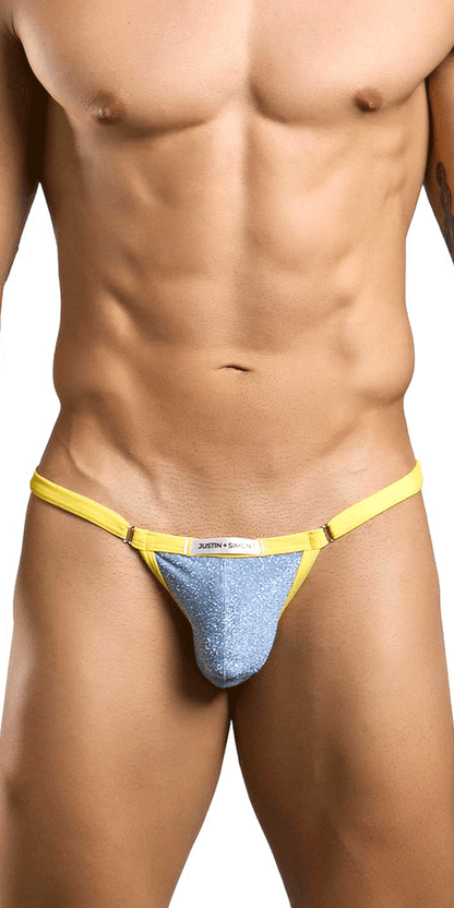 Justin+simon Xsj12 Bikini One Lurex Blue