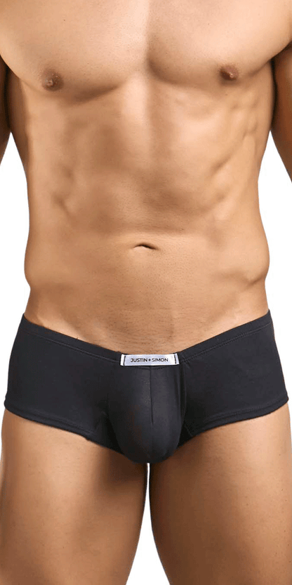 Justin+simon Xsj13 Cheeky Bulge Boxer Peach Black