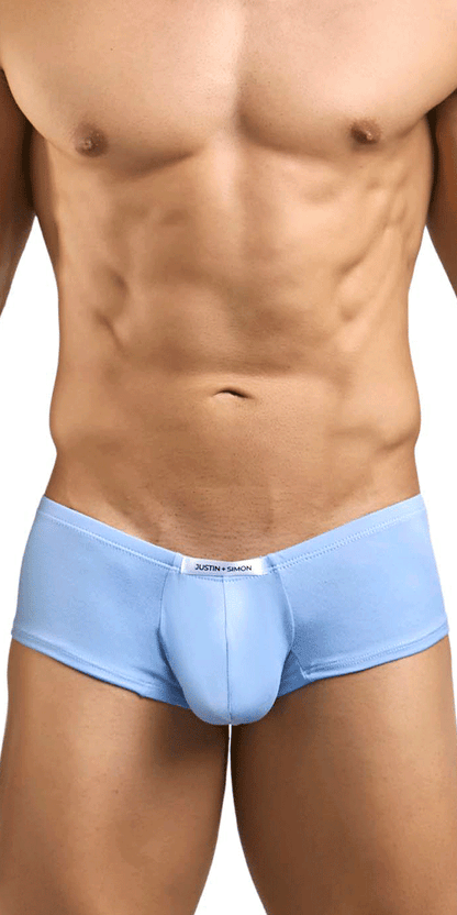Justin+simon Xsj13 Cheeky Bulge Boxer Peach Blue