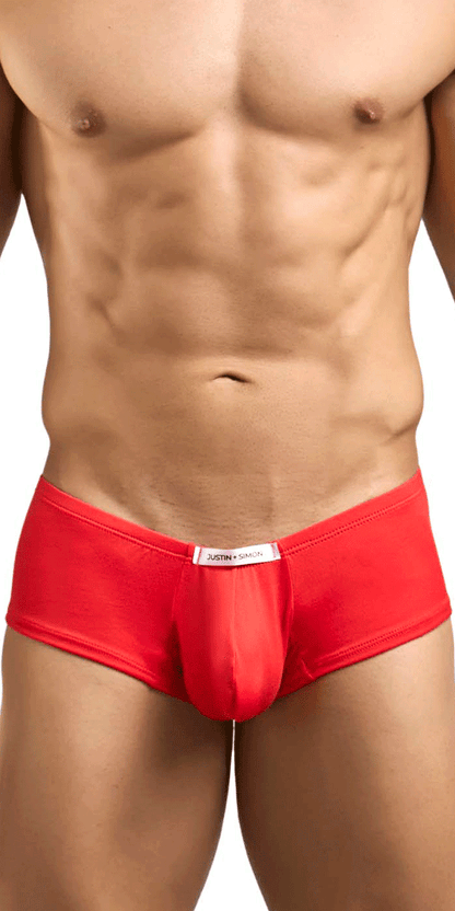 Justin+simon Xsj13 Cheeky Bulge Boxer Peach Red