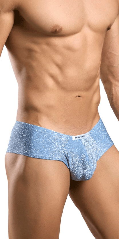 Justin+simon Xsj22 Cheek Briefs Lurex Blue