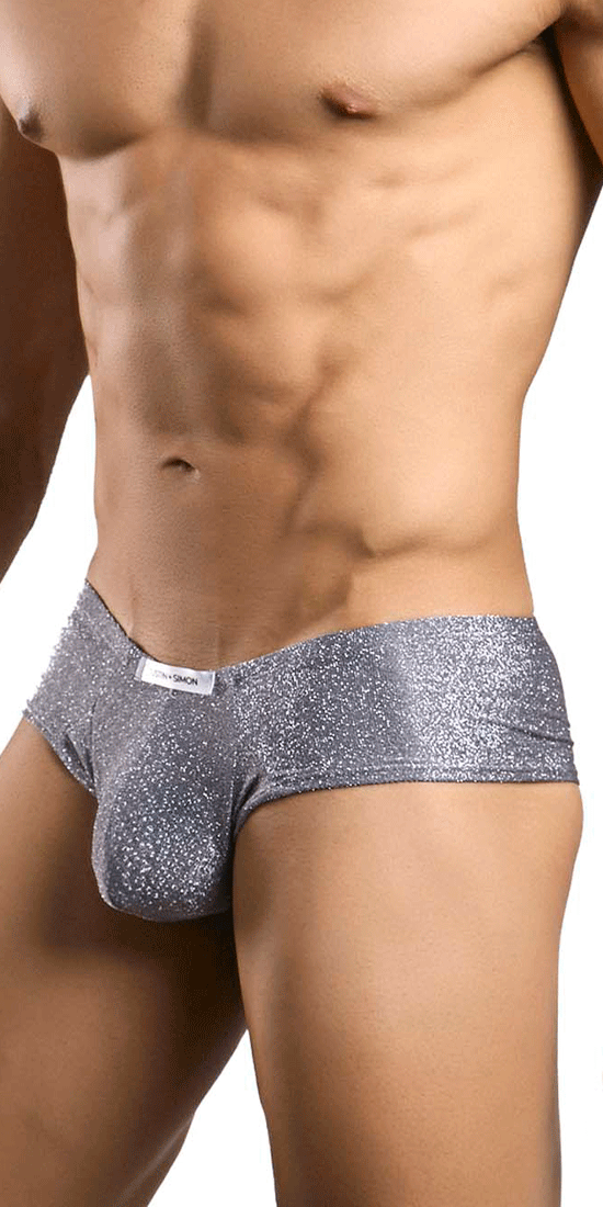 Justin+simon Xsj22 Cheek Briefs Lurex Gray