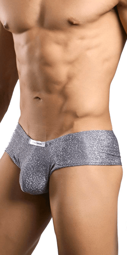 Justin+simon Xsj22 Cheek Briefs Lurex Gray