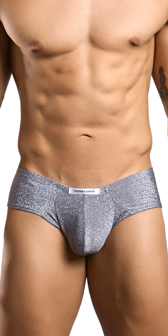 Justin+simon Xsj22 Cheek Briefs Lurex Gray