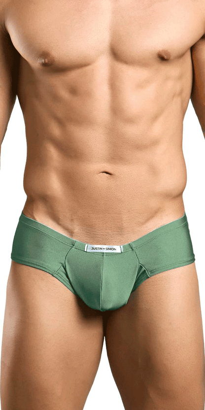Justin+simon Xsj22 Cheek Briefs New Green