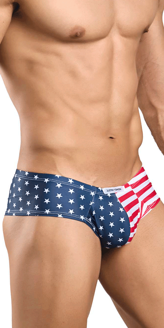 Justin+simon Xsj22 Cheek Briefs Usa Flag