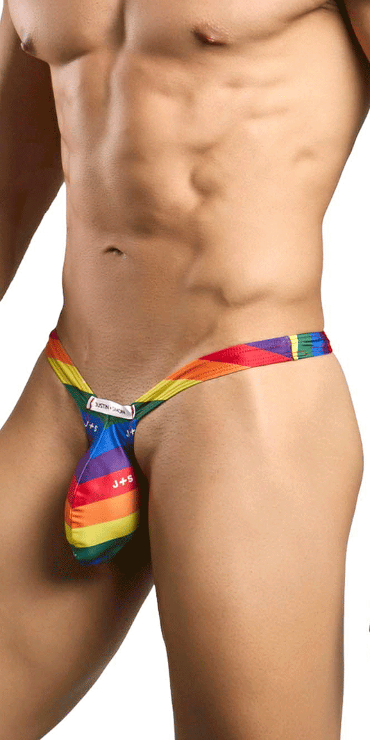Justin+simon Xsjbu02 Bulge Thongs Pride Flag