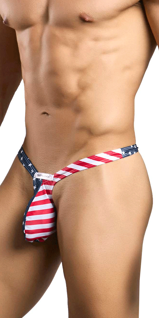 Justin+simon Xsjbu02 Bulge Thongs Usa Flag