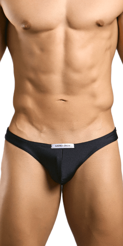 Justin+Simon Xsj01 Bikini soyeux classique noir