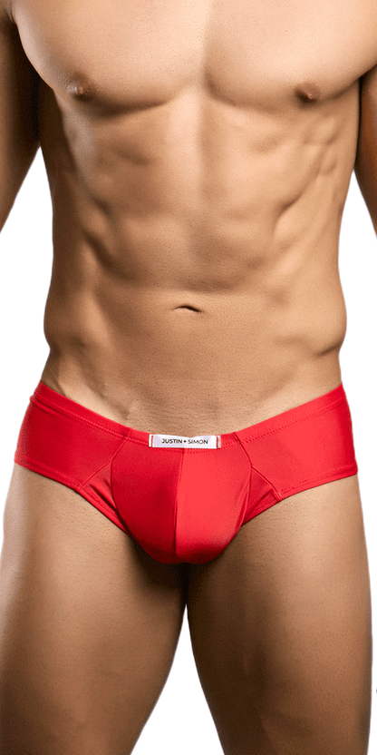 Justin+Simon Xsj22 Cheek Briefs Red