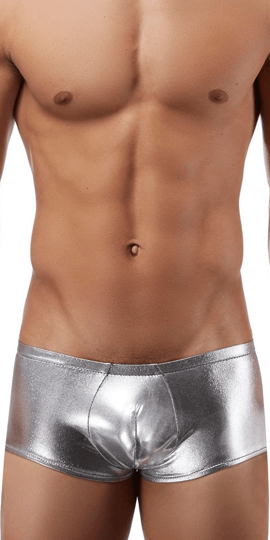 Male Power 153070 Heavy Metal Mini Short Boxershorts Silber