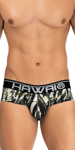 Hawai 42192 Printed Microfiber Hip Briefs Military Green