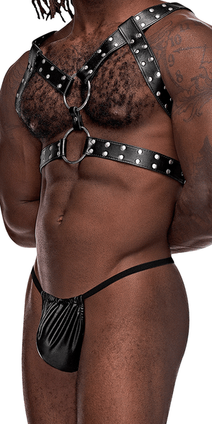 Male Power 591-266 Leather Gemini Harness Black