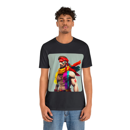 MUS Exclusive Design T-Shirt Herren mit Federn 0001 